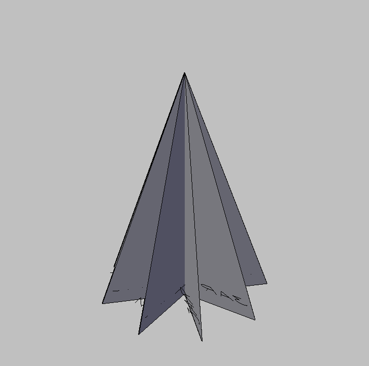 Bloque Autocad Vista de Árbol Pino 15 en 3D